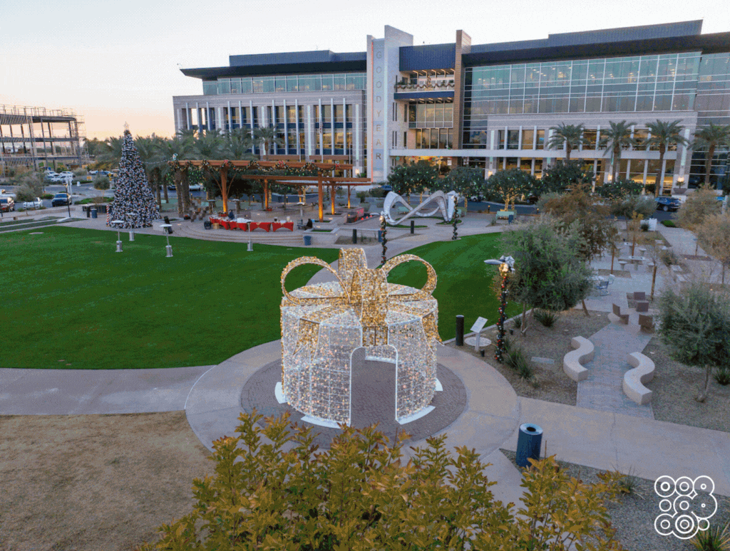 giant light decorations for shopping areas